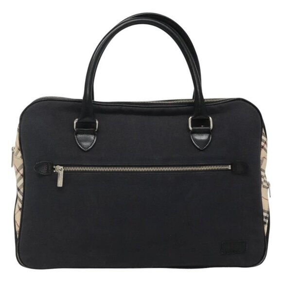 BURBERRY Blue Label Hand Bag Canvas Navy Auth ti2805 - Picture 2 of 16